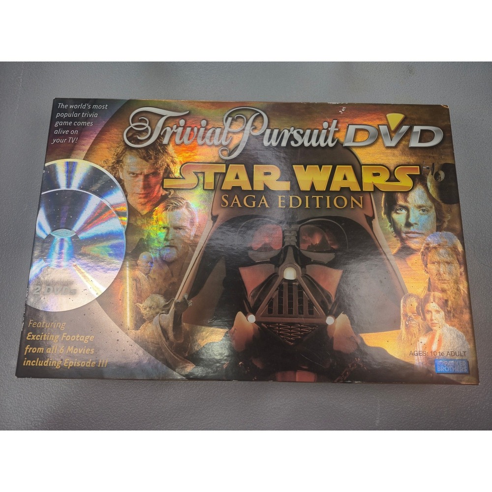 Trivial Pursuit DVD Star Wars Saga Edition‎  Game Parker Brothers 2005 Complete